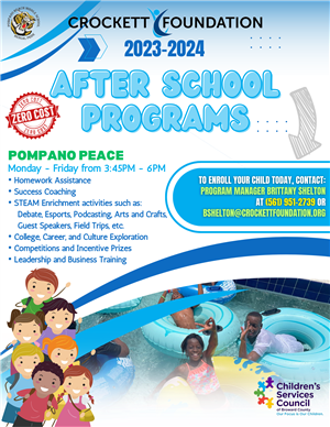 2023-2024- Crockett Foundation Afterschool Programs Flyer